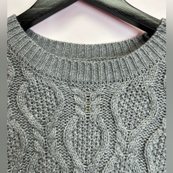 LISA & ROSE | Gray Ogee Crewneck Long Sleeve Sweater Dress (Size: X-Large) - Picture 10 of 10